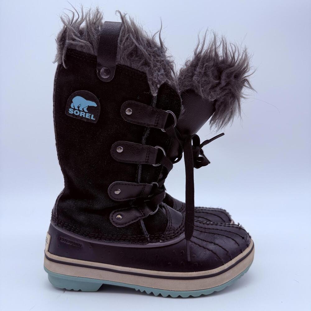 Sorel Youth Tofino Waterproof Winter Boots Black/Ice‎ Size 1